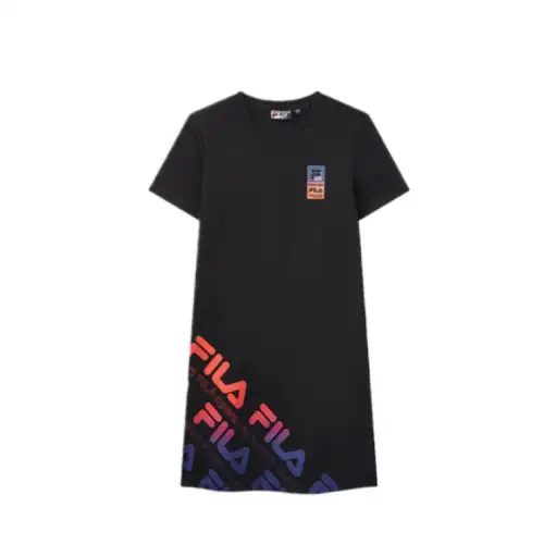 FILA ORIGINALEBIELLA Short Sleeved Dress Women's Black