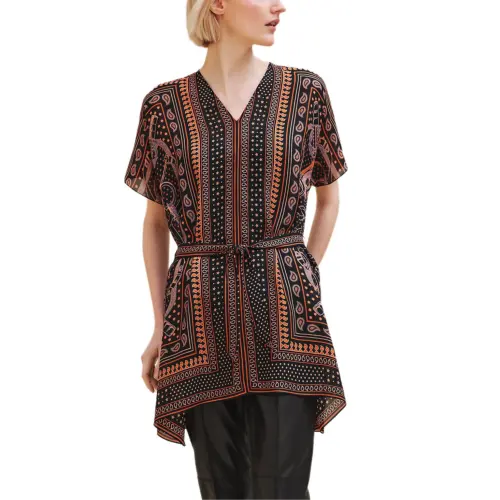 HERMES Short Sleeved Dress Women's Multicolor