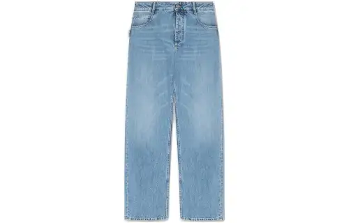 Bottega Veneta Jeans Women's Blue Moderate Straight Fit Pants