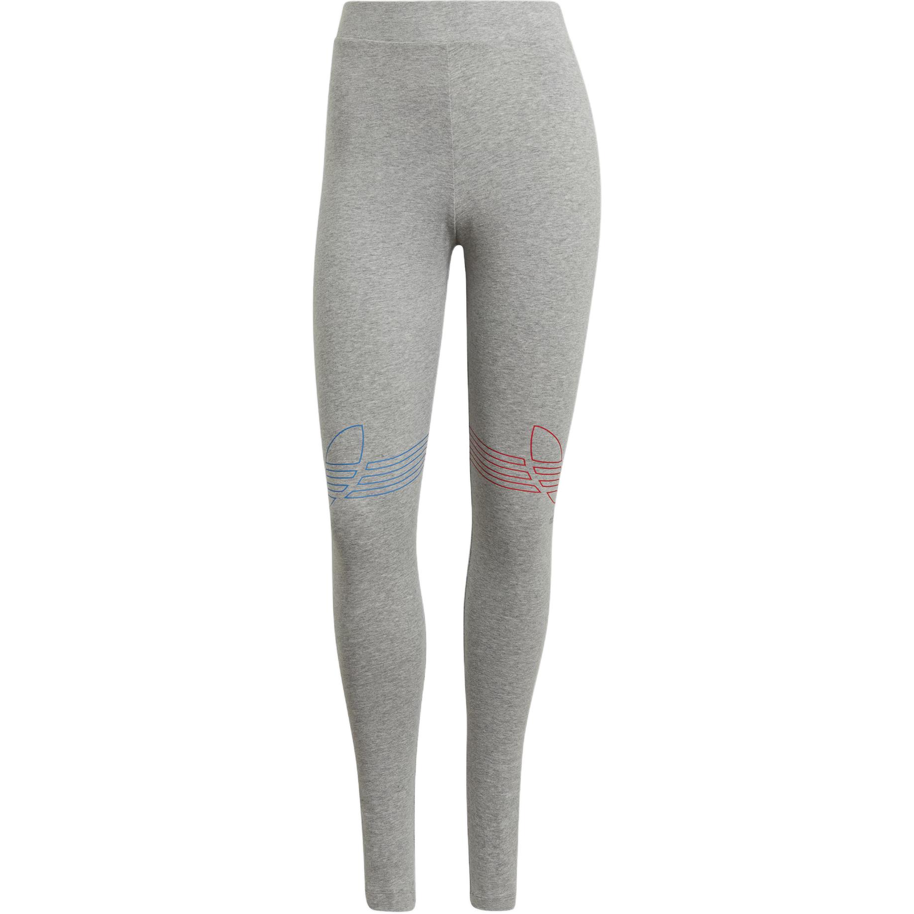 Adidas originals adicolor Collection Loungewear Adicolor Tricolor Mid-rise Stretch Tricolor Clover Logo Knitted Sweatpants Women's Medium Heather Gray