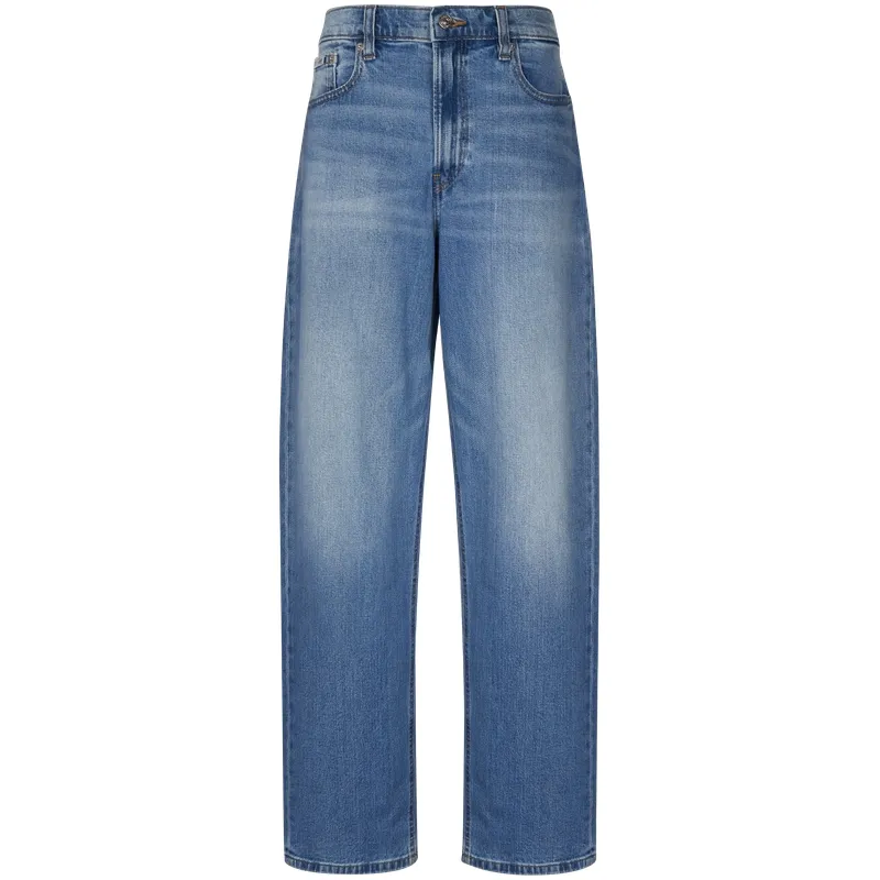 Calvin Klein Jeans Women's U3M-Denim Light Blue Moderate Straight Fit Pants