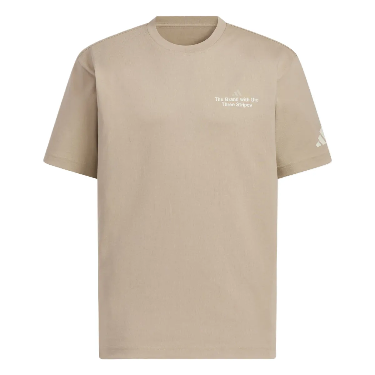Adidas GFX SHORT SLEEVE T SHIRT T Shirt Men's White Umber Brown