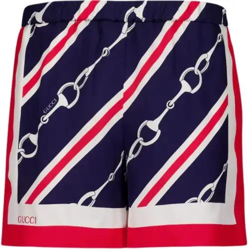 GUCCI Horsebit-motif Satin Shorts