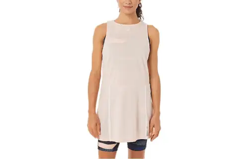 ASICS STRONG 92 Sleeveless Dresses Women's Beige Crew Neck Moderate Short