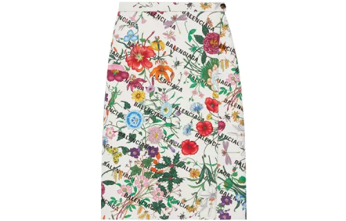 GUCCI x Balenciaga The Hacker Project Casual Long Skirt Women's Ivory White