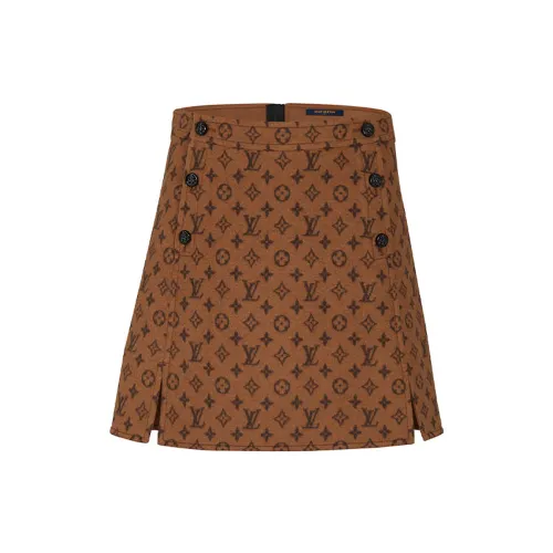 LOUIS VUITTON Leather Short Skirts Women's Multicolor
