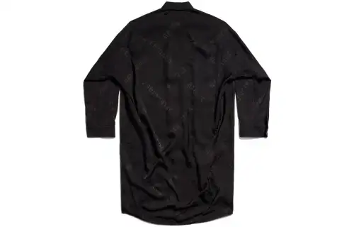 Balenciaga diagonal logo-print shirtdress