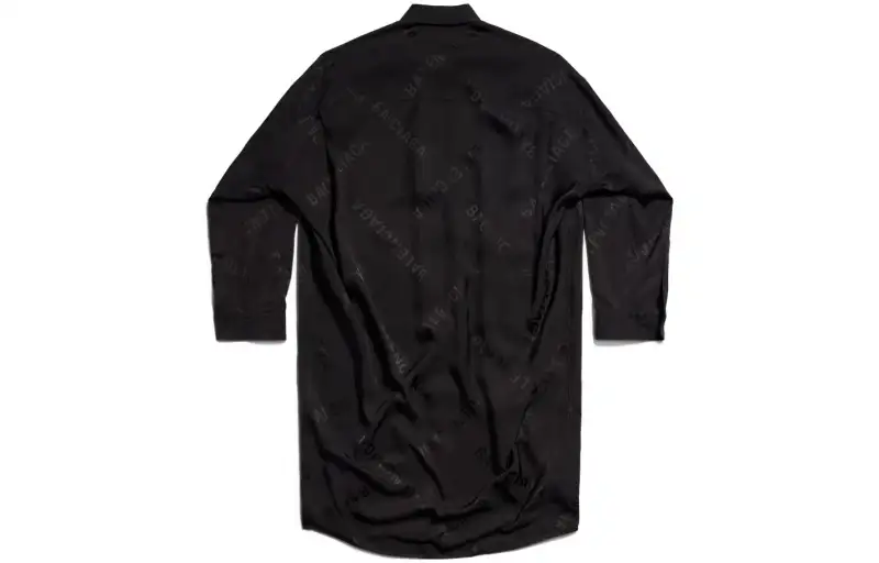 Balenciaga diagonal logo-print shirtdress