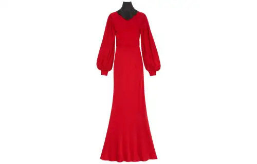 GUCCI Long Sleeved Dress Women's Red