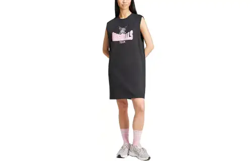 Adidas Originals x Hello Kitty/, Kuromi Tank Dress Sleeveless Dress Women's Black