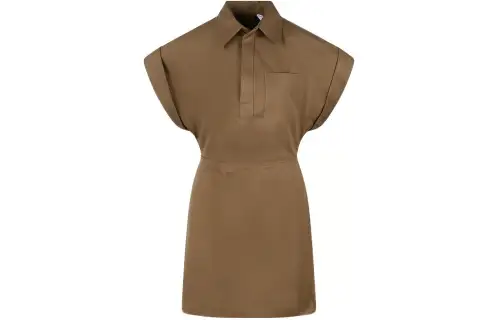 Bottega Veneta Short Sleeved Military Dress
