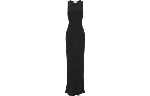 Saint Laurent sleeveless high-shine jersey dress