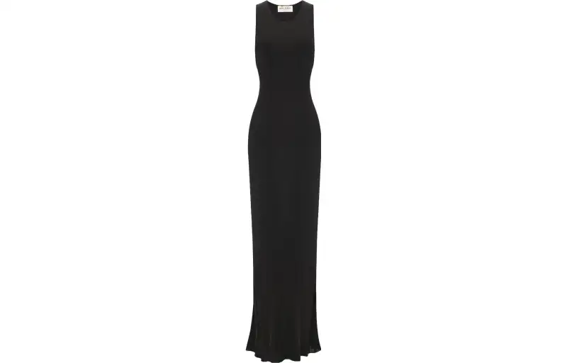 Saint Laurent sleeveless high-shine jersey dress
