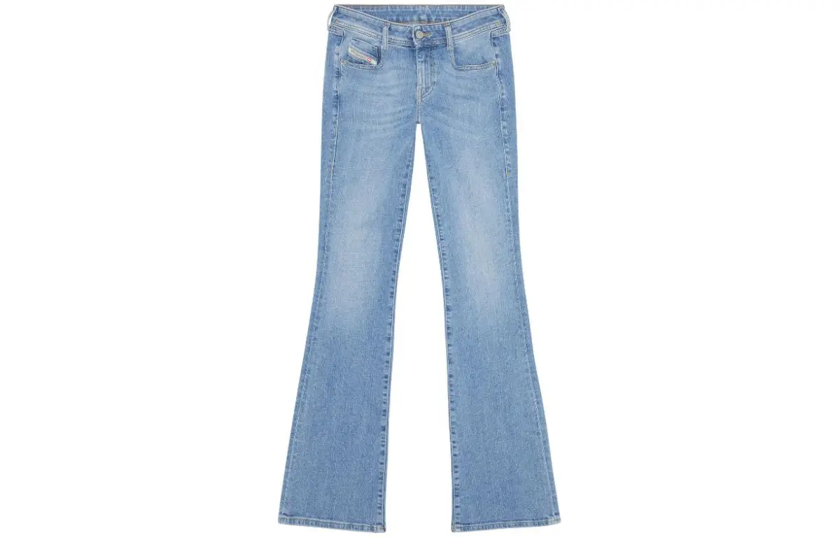 DIESEL Jeans Women's Blue Moderate Flared Pants