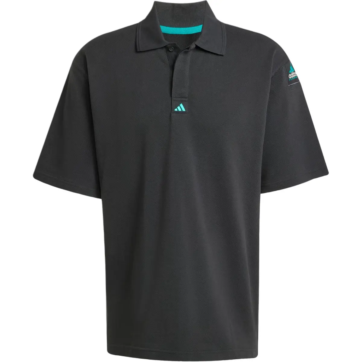 Adidas Clothing Polo Shirts Men's Black Lapel Moderate