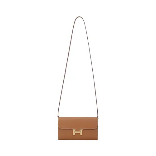 HERMES Constance To Go Epsom Calfskin Shoulder Bag, Crossbody Bag Women's 37 Gold Brown