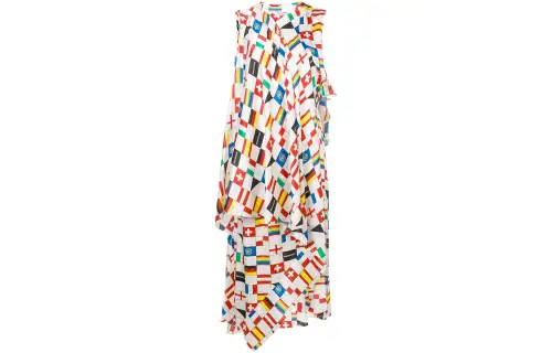 Balenciaga printed silk dress