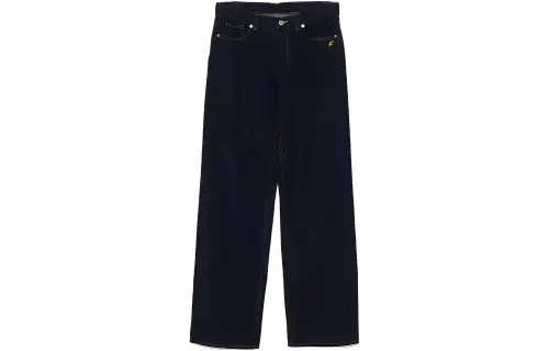 A BATHING APE Jeans Women's Indigo Moderate Straight Fit Pants