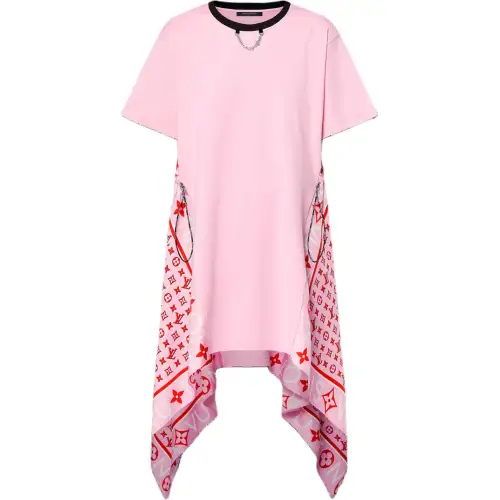 LOUIS VUITTON Short Sleeved Dress Women's Pink