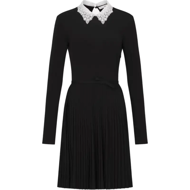 DIOR Long Sleeved Dress Women's Black