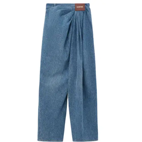 LOEWE Draped Jeans 'Indigo Blue'