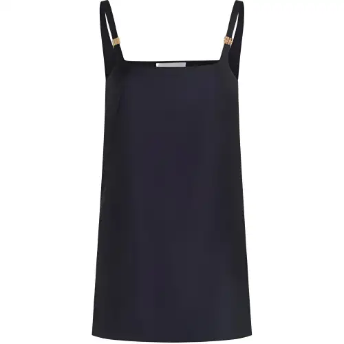 Miu Miu logo-plaque virgin wool minidress