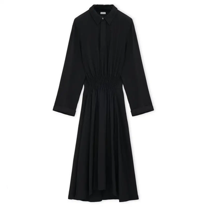 LOEWE FW24 Long Sleeved Dress Women's Black
