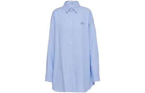 PRADA Long Sleeved Dress Women's Blue