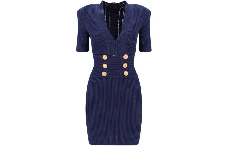 Женское платье BALMAIN (синее)