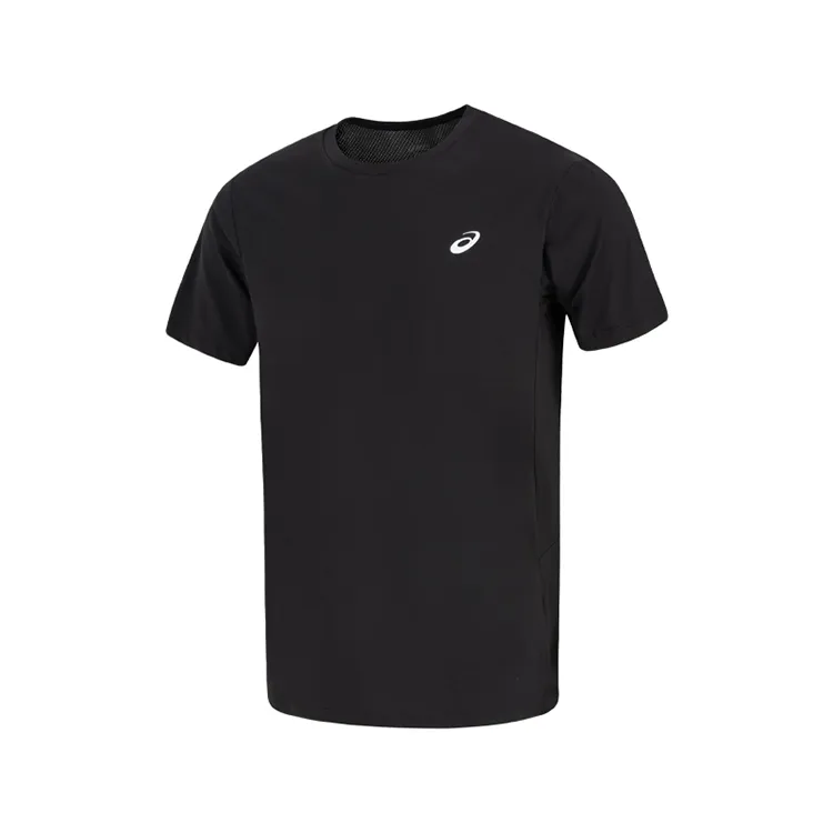 ASICS T-Shirts Men's Black Crew Neck Moderate Straight Fit