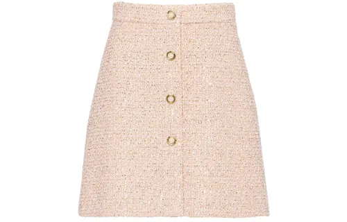 MIU MIU Casual Short Skirts Women's Pink Moderate Short A Line Skirt