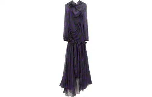 Burberry Long Sleeved Dresses Women's Purple Moderate Long