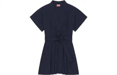 KENZO Kimono Flared Cut Mini Dress