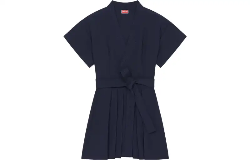 KENZO Kimono Flared Cut Mini Dress