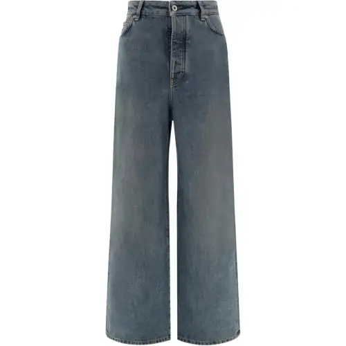 LOEWE Jeans Women's Blue Moderate Straight Fit Pants