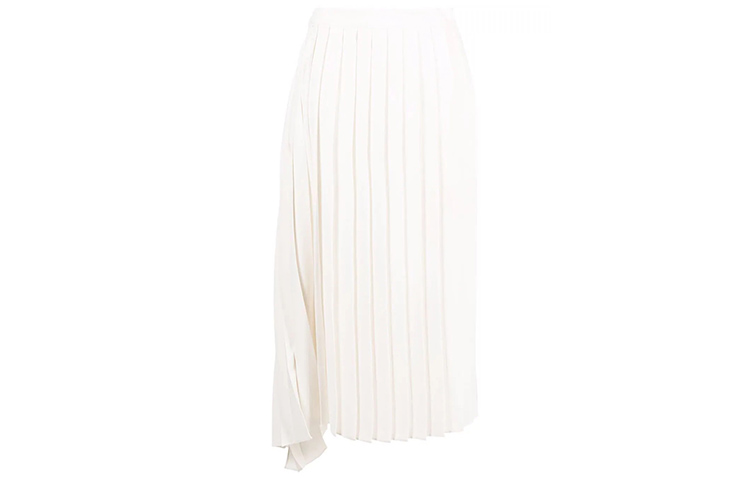MM6 Maison Margiela Asymmetric Pleated Midi Skirt