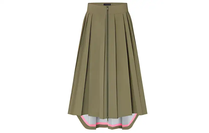 LOUIS VUITTON Casual Long Skirt Women's Brown