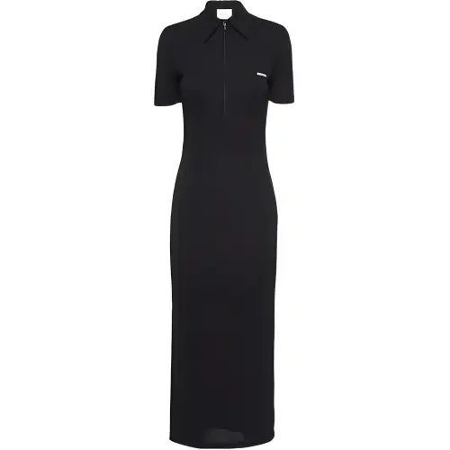 MIU MIU Short Sleeved Dress Women's Black
