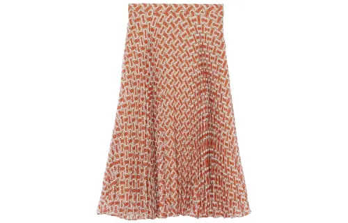 Burberry Casual Long Skirt Women's Vermilion