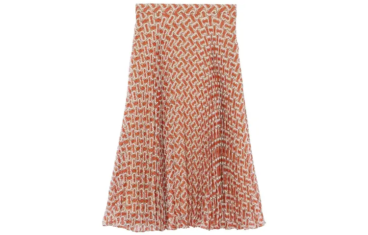 Burberry Casual Long Skirt Women's Vermilion