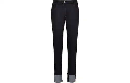 PRADA Jeans Women's Blue Moderate Straight Fit Pants