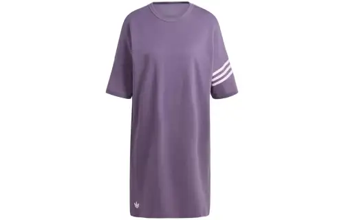 Adidas Originals Short Sleeved Dress Japan Version Women's Purple
