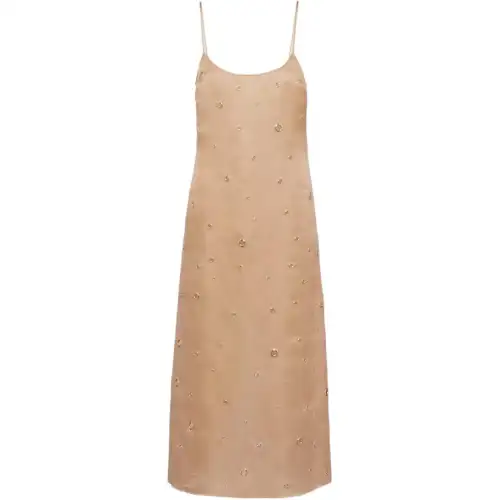 Prada eyelet-detail organza midi dress