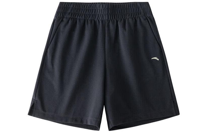 Anta Anta comprehensive training series solid color loose quick-drying casual shorts women's basic black