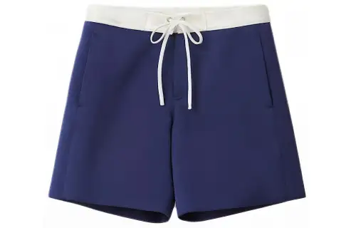 MIU MIU Contrasting Waistband Drawstring Satin Shorts