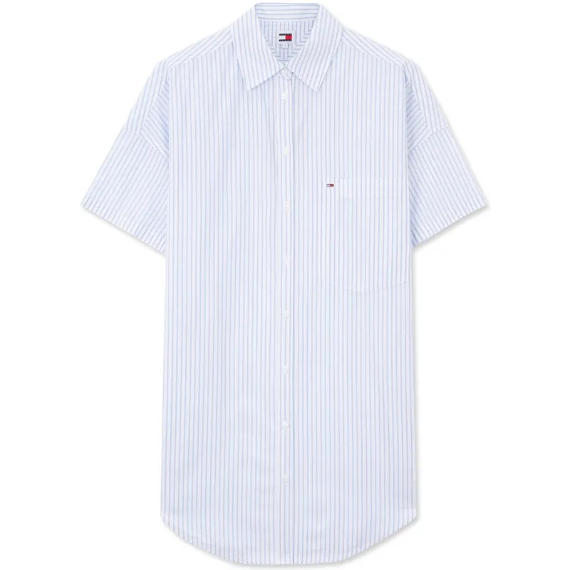 Tommy Hilfiger Short Sleeved Dress Women's Blue White