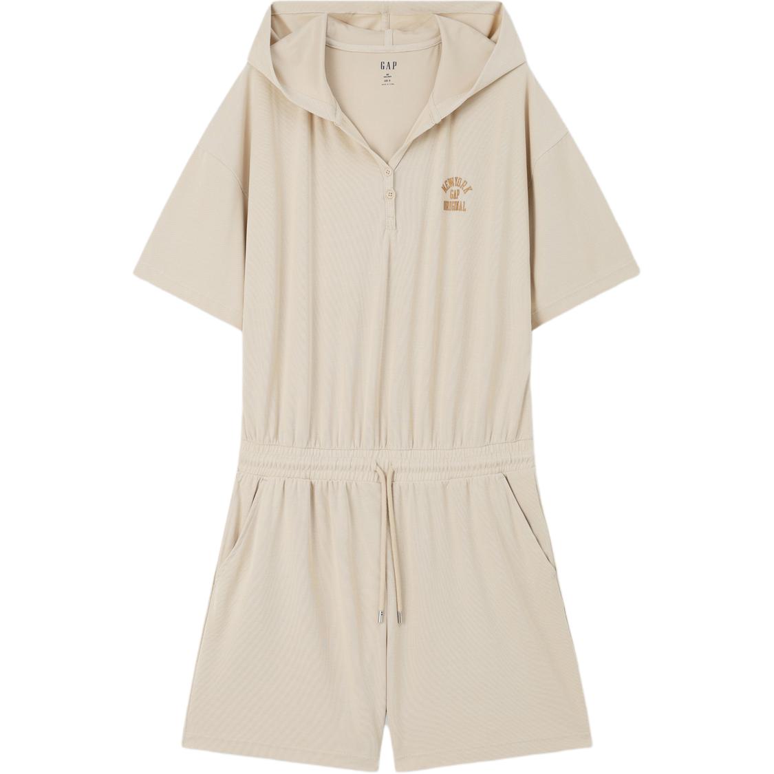 Женский комбинезон GAP Hooded Short (бежевый)