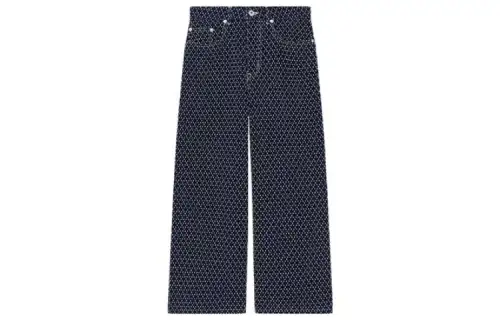 KENZO Jeans Women's Blue Moderate Wide Leg Pants