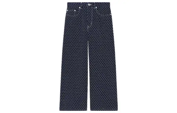 KENZO Jeans Women's Blue Moderate Wide Leg Pants