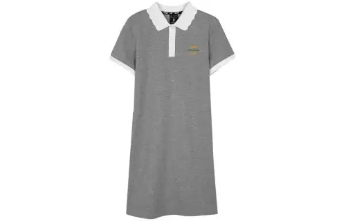 Skechers Short Sleeved Dress Women's Medium Heather Gray